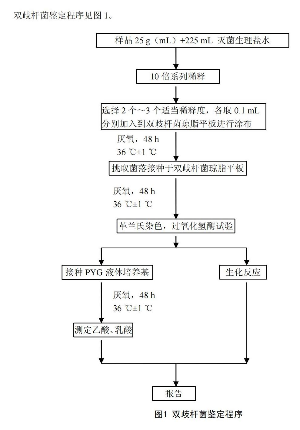 GB 4789.34-2012雙歧桿菌檢驗流程圖