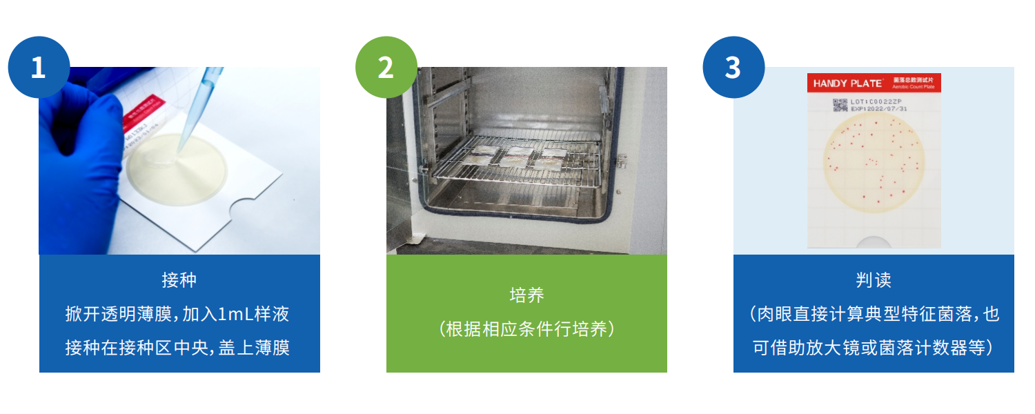 環(huán)凱微生物檢測片使用步驟方法