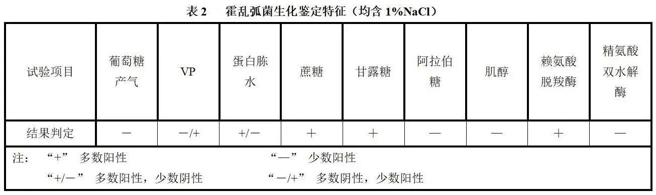 霍亂弧菌生化鑒定特征